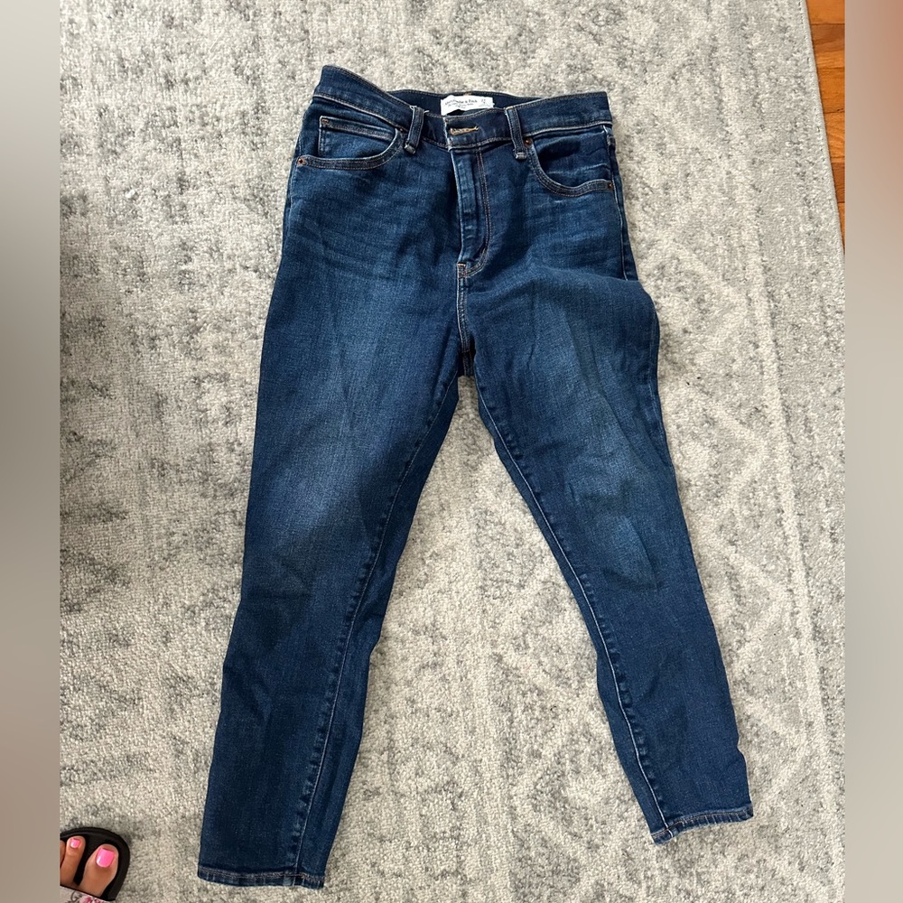 Abercrombie - Skinny jeans dark wash - short